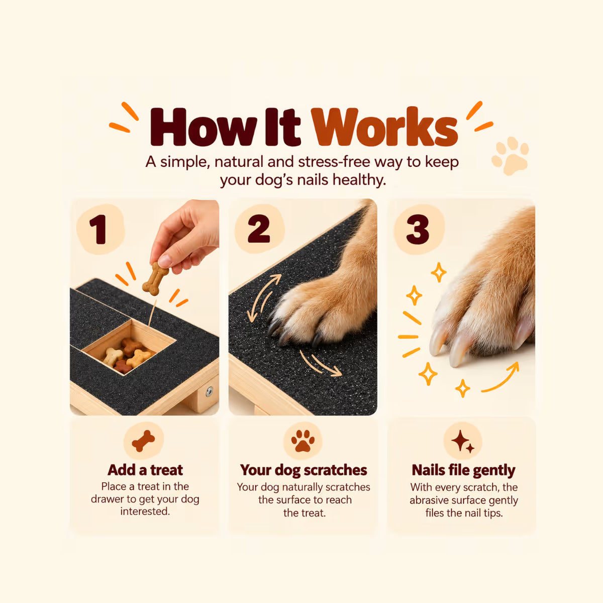 PIMBLO Adjustable Dog Nail Scratch Board