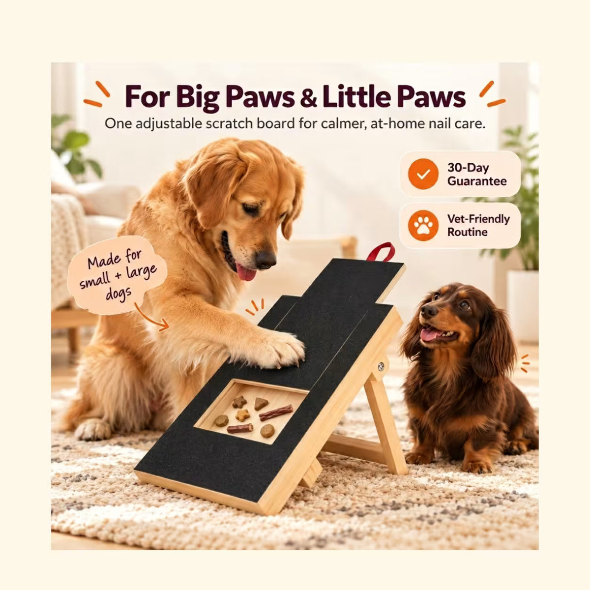 PIMBLO Adjustable Dog Nail Scratch Board